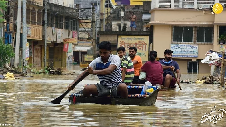 (تصاویر) جاری شدن سیل در بنگال غربی